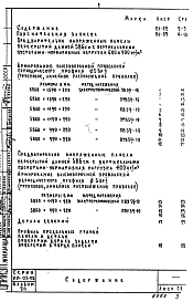 Состав альбома. Серия ИИ-03-02 ЖелезобетонныеАльбом 54 Предварительно напряженные панели перекрытий длиной 586 см с вертикальными пустотами, армированные высокопрочной проволокой ¢5 ВрII с линейно-групповым расположением арматуры (метод натяжения - электротермический)