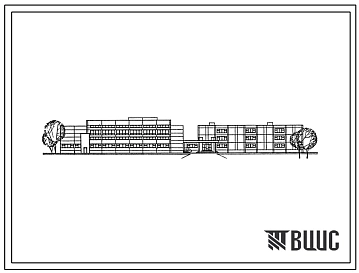 Типовой проект 221-1-626.88 Школа на 33 класса с выделенным блоком клубно-спортивных помещений. Здание одно-, двух-, трехэтажное. Стены из керамзитобетонных панелей по серии 1.090.1-1.