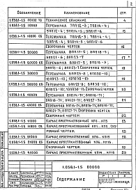 Состав альбома. Серия 1.038.1-1 ПеремычкиВыпуск 5 Перемычки плитные для жилых и общественных  зданий со стенами из кирпича толщиной 88мм. Рабочие чертежи