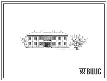 Типовой проект 163-211-2 Двухэтажное общежитие из крупных блоков для рабочих и служащих на 52 места для строительства в 4А климатическом подрайоне Туркменской ССР