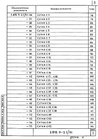 Состав альбома. Серия 3.818.9-2 ТехнологическиеВыпуск 1.91 Кормушки железобетонные для свиней и крупного рогатого скота. Рабочие чертежи