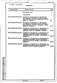 Состав альбома. Типовой проект 704-1-0210.87Альбом 3 Ведомости потребности в материалах.