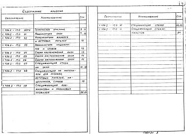 Состав альбома. Серия 1.436.2-17 ОкнаВыпуск 0 Материалы для проектирования