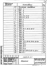 Состав альбома. Серия 1.431.9-31 ПерегородкиВыпуск 6-1. Узлы. Рабочие чертежи