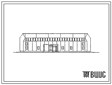 Типовой проект 291-8-21.87 Физкультурно-оздоровительный корпус с залом 36х18 м в легких металлических конструкциях типа «Кисловодск». Для обычных условий и районов сейсмичностью 7, 8, 9 баллов. Здание одноэтажное. Стены из трехслойных каркасных панелей и