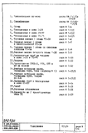 Состав альбома. Типовой проект П15/9Часть 5-С Слаботочные устройства