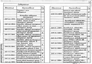 Состав альбома. Серия 5.407-53 ПрокладкаВыпуск 1 Чертежи монтажные