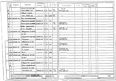 Состав альбома. Проект П33505 ПечьЧасть 33508 Механизмы конвейерной печи для сушки и прокаливания металлических электродов диаметром 3 мм. на газовом топливе. Рабочая конструкторская документация.