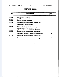 Состав альбома. Типовой проект 812-1-68.86Альбом 5 Ведомости потребности в материалах