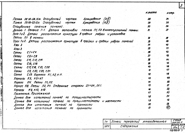 Состав альбома. Серия ИИ-04-4 СборныеВыпуск 26м Многопустотные и ребристые панели длиной 276, 526 и 576 см. Рабочие чертежи