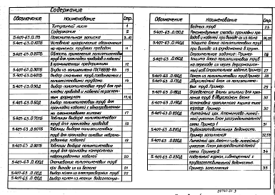 Состав альбома. Серия 5.407-63 ПрокладкаВыпуск 0 Материалы для проектирования