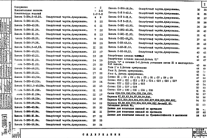 Выпуск 11 Многопустотные, сплошные, пристенные и балконные панели для пролетов 4,5; 3,3 и 3,0 м, армированные сварными сетками и каркасами из стали класса А - III. Рабочие чертежи