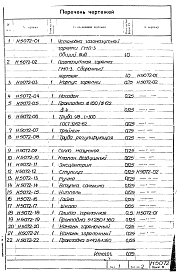 Состав альбома. Проект Н5072 УстановкаАльбом 1 Рабочие чертежи.