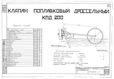 Состав альбома. Серия ВС-02-28 КлапанАльбом 2 Клапан поплавковый дроссельный КПД 200