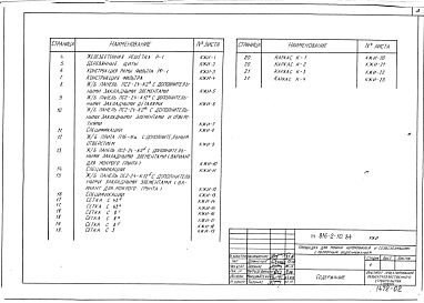 Состав альбома. Типовой проект 816-2-10.84Альбом 2 Строительные конструкции заводского изготовления