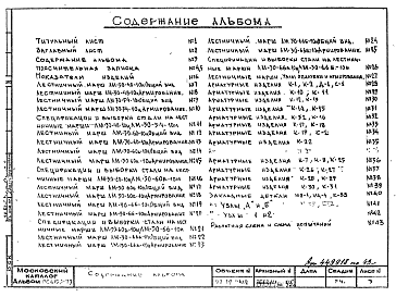 Состав альбома. Шифр РС 6153-79Альбом 1 Рабочие чертежи
