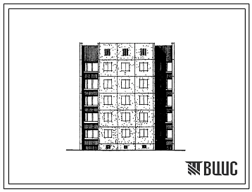 Типовой проект 1-464АС-097с Полусекция пятиэтажная 10-квартирная рядовая с торцовым окончанием без лестничной клетки 2Б-3Б (правая).