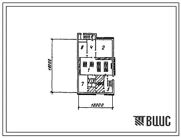 Типовой проект П-2-100(416-1-195.87) Техническое подполье административно-бытовых помещений опорной базы СПМ колонны, приспосабливаемые под ПРУ (убежище на 100 человек, размеры убежища 18м на 12м, режимы вентиляции 1,2).