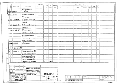 Состав альбома. Проект П33505 ПечьЧасть 33508 Механизмы конвейерной печи для сушки и прокаливания металлических электродов диаметром 3 мм. на газовом топливе. Рабочая конструкторская документация.
