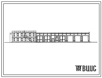 Фасады Типовой проект 416-7-259.87 Блок производственных зданий базы эксплуатационного участка оросительной системы с площадью используемых земель до 15 тыс. га (конструкции БМЗ)
