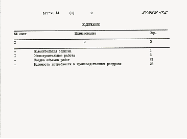 Состав альбома. Типовой проект 815-41.86Альбом 2 Сметы