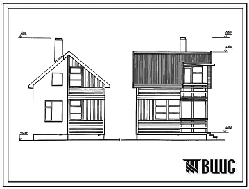 Типовой проект 144-000-225.83 Однокомнатный летний садовый домик с мансардой со стенами из кирпича (газосиликатных блоков) с наружной лестницей.