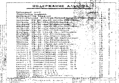Состав альбома. Шифр 65-765/1 СборныеАльбом 3 Колонны КБ-А