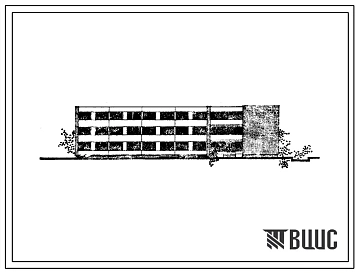 Типовой проект 161-80-48 Трехэтажное общежитие на 121 место. Для строительства во 2Б и 2В климатических подрайонах Литовской ССР
