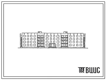 Типовой проект ЦВП-74.77 (01-24-КК) Гарнизонное общежитие секционного типа на 227 человек