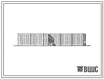 Типовой проект 164-152-16 Пятиэтажное общежитие на 399 мест с блоком обслуживания. Для строительства во 2В климатическом подрайоне Белорусской ССР