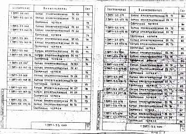 Состав альбома. Серия 1.289.1-3 ШахтыВыпуск 3 Блоки шахт пассажирских и грузовых лифтов, плита перекрытия. Пространственные арматурные каркасы. Рабочие чертежи