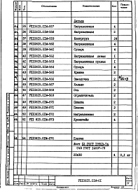 Состав альбома. Проект 10815 ЭлектропечьЧасть 10815.01М Механизмы механизированной конвейерной электропечи для сварочных электродов диаметром 3 мм. Рабочая конструкторская документация.