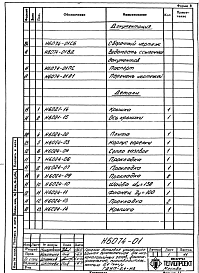 Состав альбома. Проект Н6074 ГорелкаАльбом 1 Рабочие чертежи