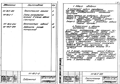 Состав альбома. Шифр 111-83 ПанелиВыпуск 0 Указания по применению
