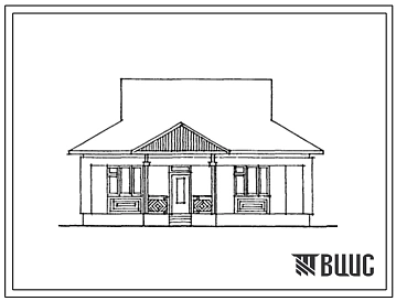 Типовой проект 183-000-575с.13.86 Одноэтажный четырехкомнатный жилой дом со стенами из керамзитобетонных блоков для индивидуальных застройщиков в Молдавской ССР