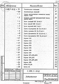 Состав альбома. Серия 1.189.1-11 Конструкции Выпуск 2 Конструкции шахт лифтов грузоподъемностью 400 кг с противовесом сзади кабины и скоростью движения 1,0 м/с для жилых зданий до 10 этажей. Рабочие чертежи