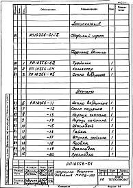 Состав альбома. Проект РП10356 ФорсункаАльбом 1 Рабочие чертежи