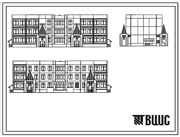 Типовой проект И-1194 Дошкольное образовательное учреждение на 6 групп (125 мест). Здание выполняется из сборного железобетона. Выпуск 2004 г. Проект VI-70