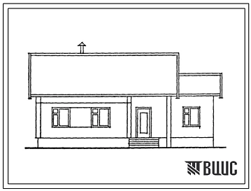 Типовой проект 1-480А-70.86 2-х комнатный одноэтажный жилой дом. Для государственного строительства в сельской месности УССР