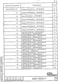 Состав альбома. Серия 3.501.3-185.03 КонструкцииВыпуск 1-1 Элементы заводского изготовления. Технические условия. Рабочие чертежи