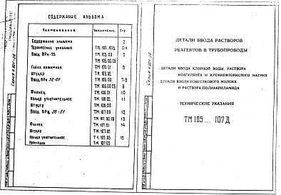 Состав альбома. Серия 4.901-26 ДеталиВыпуск 1 Рабочие чертежи