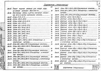 Состав альбома. Серия ИС-01-04 УнифицированныеВыпуск 7 Материалы для проектирования и сборные железобетонные элементы внутрицеховых каналов. Рабочие чертежи