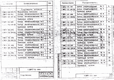 Состав альбома. Серия 1.289.1-3 ШахтыВыпуск 3 Блоки шахт пассажирских и грузовых лифтов, плита перекрытия. Пространственные арматурные каркасы. Рабочие чертежи
