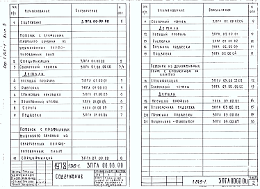 Состав альбома. Серия 1.245-1 УнифицированныеВыпуск 3 Подвесные потолки из гипсовых литых плит. Рабочие чертежи