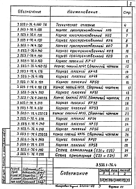 Состав альбома. Серия 3.503.1-76 ПромежуточныеВыпуск 4 Арматурные изделия для монолитных конструкций. Рабочие чертежи 