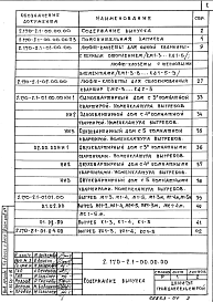 Состав альбома. Серия 2.170-2 УзлыВыпуск 1 Материалы для проектирования. Узлы. Рабочие чертежи