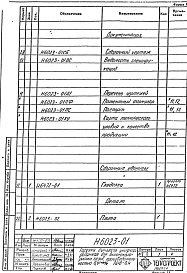 Состав альбома. Проект Н6023 ГорелкаАльбом 1 Рабочие чертежи