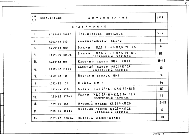 Состав альбома. Серия 1.262-1 ДеревянныеВыпуск 3 Выпуск 1 Клееные двускатные балки пролетом 21, 24 м с шагом 3 м