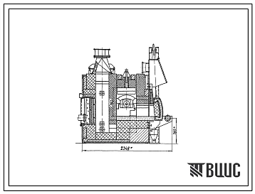 Типовой проект 406-9-315.86 Печь нагревательная камерная размерами пода 0,58 х 0,58 м на газе и мазуте с отводом дыма вверх