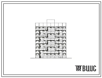 Типовой проект 160-013с/1.2 Блок-секция рядовая 27-квартирная 3Б-4Б-4Б (Шаг поперечных стен 3,2 и 3,6 м СТЕНЫ ИЗ ОДНОСЛОЙНЫХ КЕРАМЗИТОБЕТОННЫХ ПАНЕЛЕЙ, Ориентация широтная, Сейсмичность 8 баллов, Девятиэтажные)
